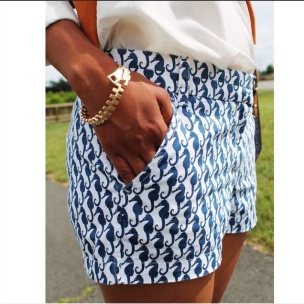J. Crew chino seahorse print shorts
